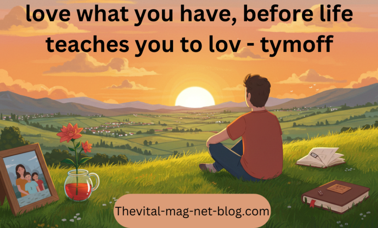 love what you have, before life teaches you to lov - tymoff