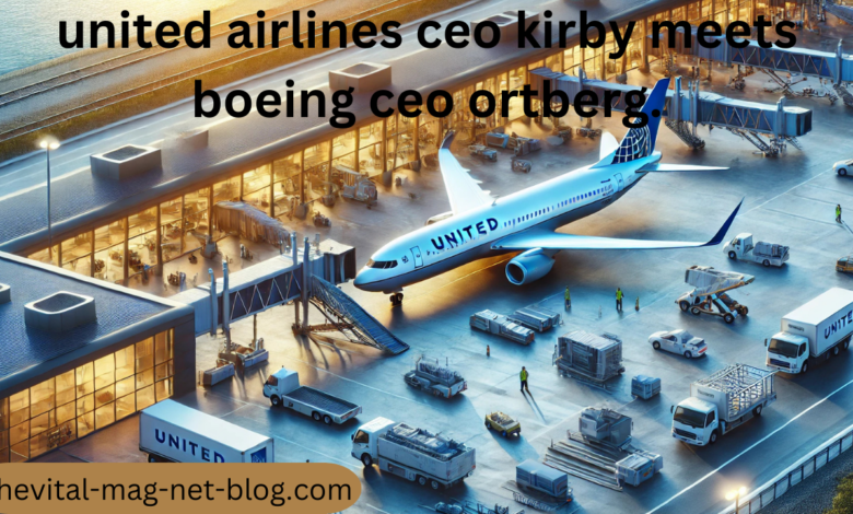 united airlines ceo kirby meets boeing ceo ortberg.